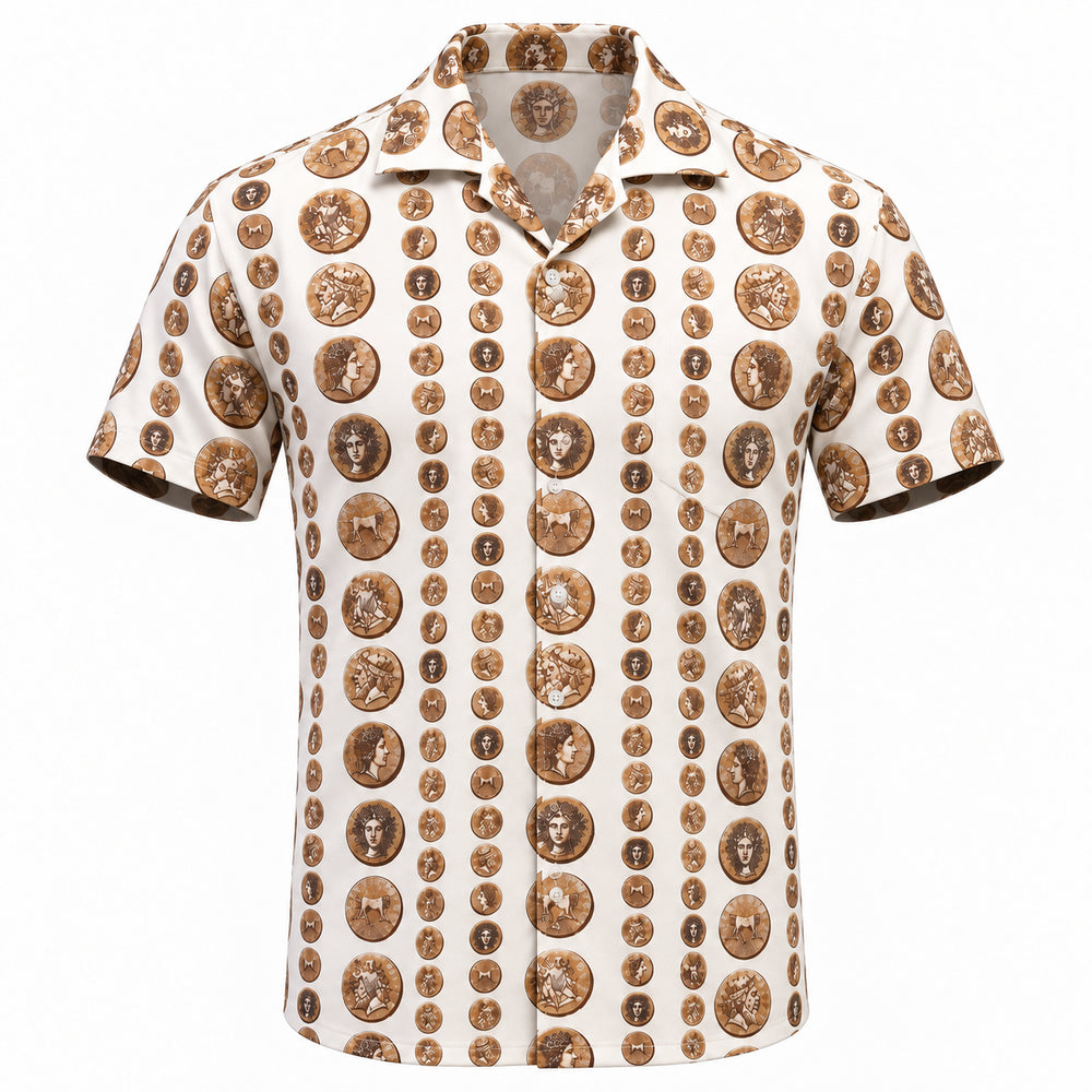White Short Sleeve Shirt #13 | Men's Streetwear