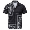 Black Bandana Short Sleeve Shirt | Men's Streetwear
