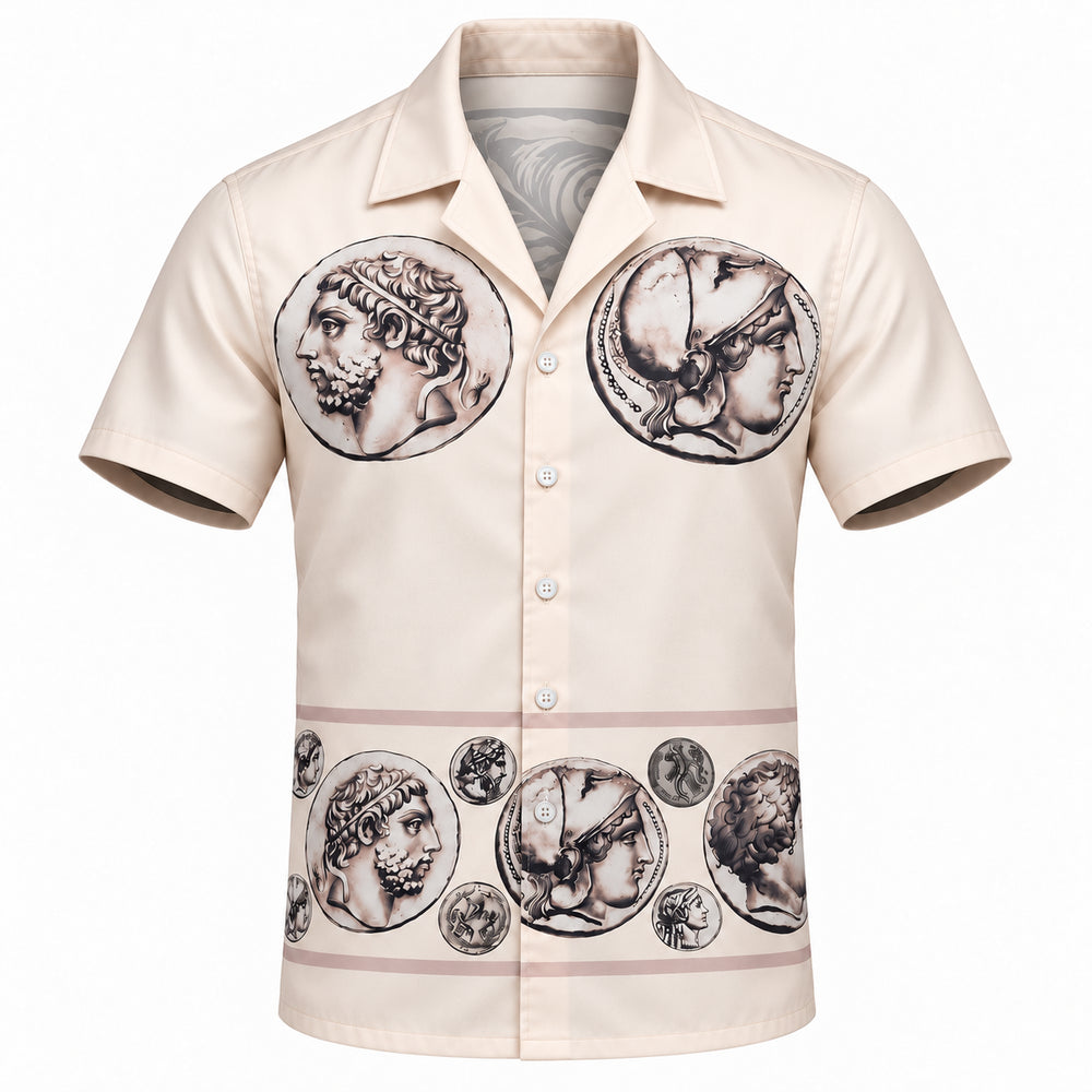 White Short Sleeve Shirt #3651 | Men's Streetwear