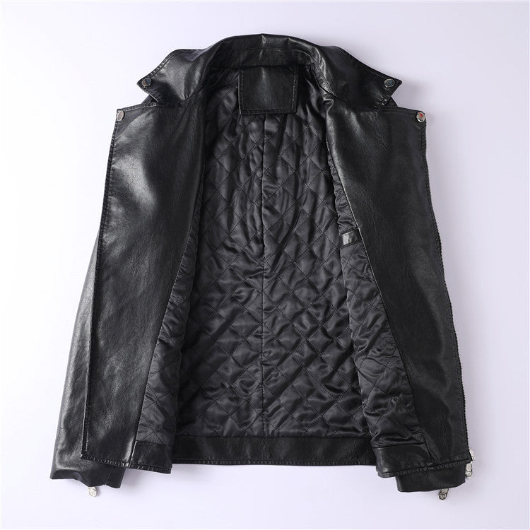 PP Black Leather Jacket #13 | Men's Streetwear