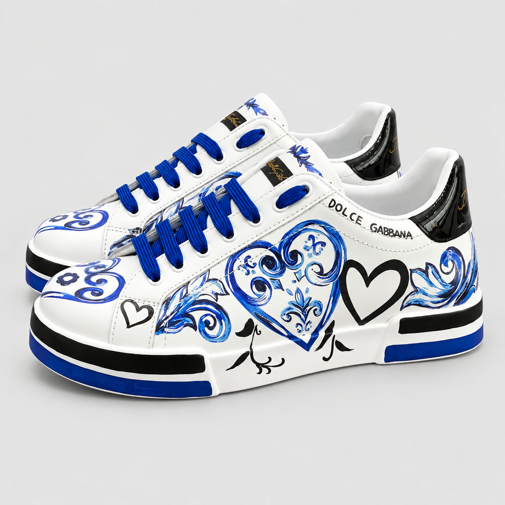 White Leather Casual Sneakers #56 | Men's Streetwear