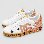 White Leather Casual Sneakers #55 | Men's Streetwear