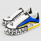 2026 Premium Leather Casual Sneakers - Designer Unisex Shoes in White-Blue & White-Pink