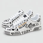 2026 Premium Leather Casual Sneakers - Designer Unisex Shoes in 2 White Styles