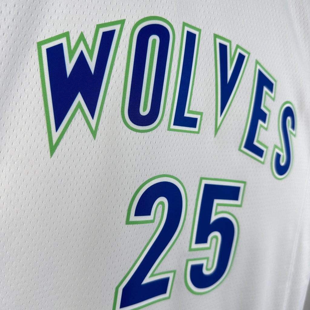Derrick Rose Minnesota Timberwolves No.25 Throwback Jersey 2023-24 - View 2