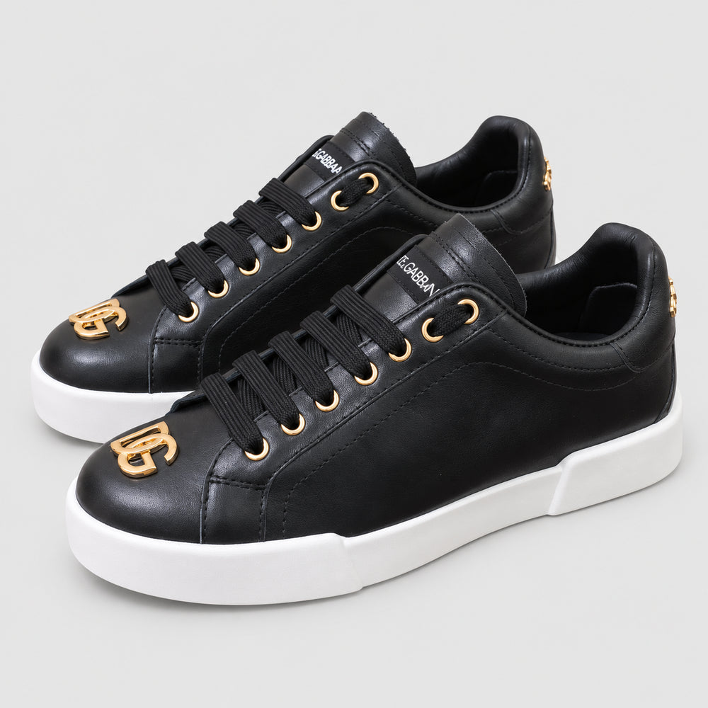 Black Leather Casual Sneakers #44 | Men's Streetwear