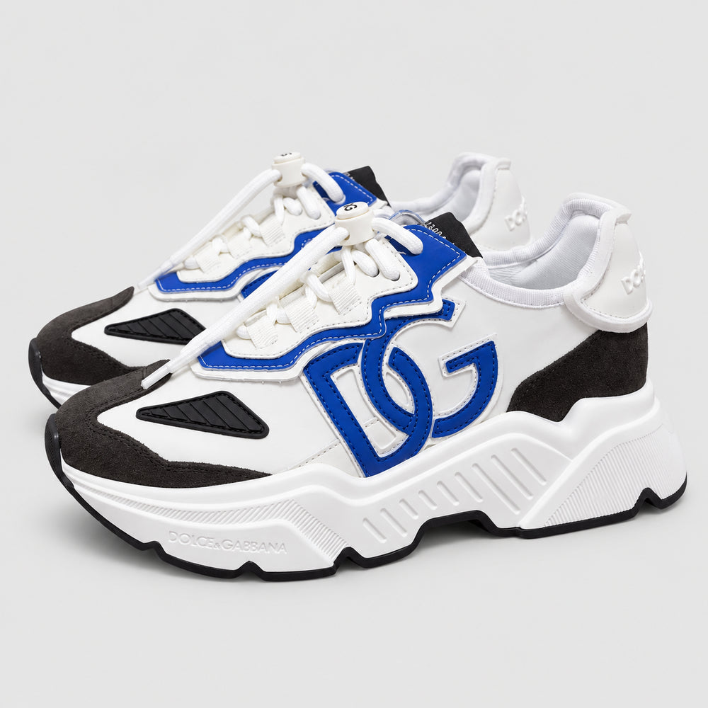 Blue Leather Casual Sneakers #32 | Men's Streetwear