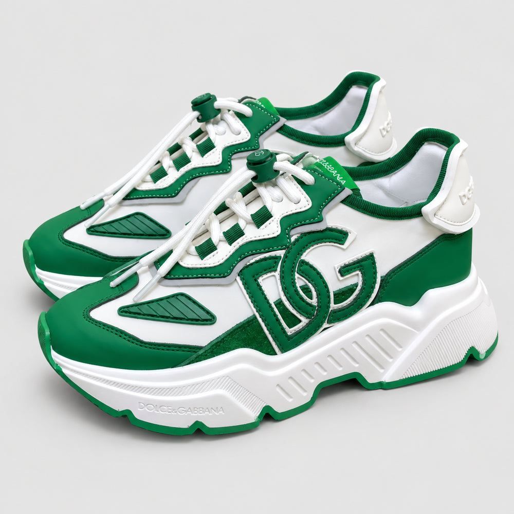 Green Leather Casual Sneakers #31 | Men's Streetwear
