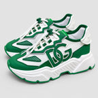 Green Leather Casual Sneakers #31 | Men's Streetwear