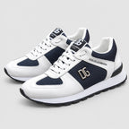 2026 Premium Leather Casual Sneakers - Designer Unisex Shoes in Black & Blue