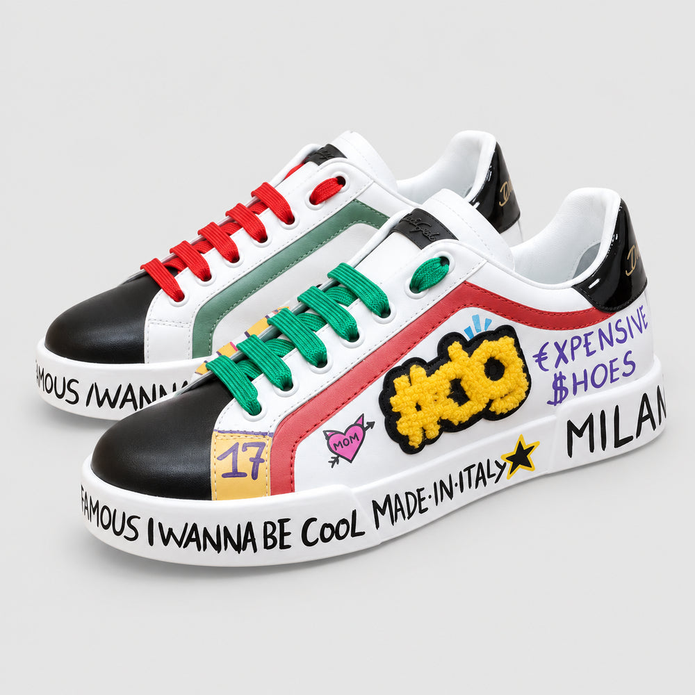 White Leather Casual Sneakers #17 | Men's Streetwear
