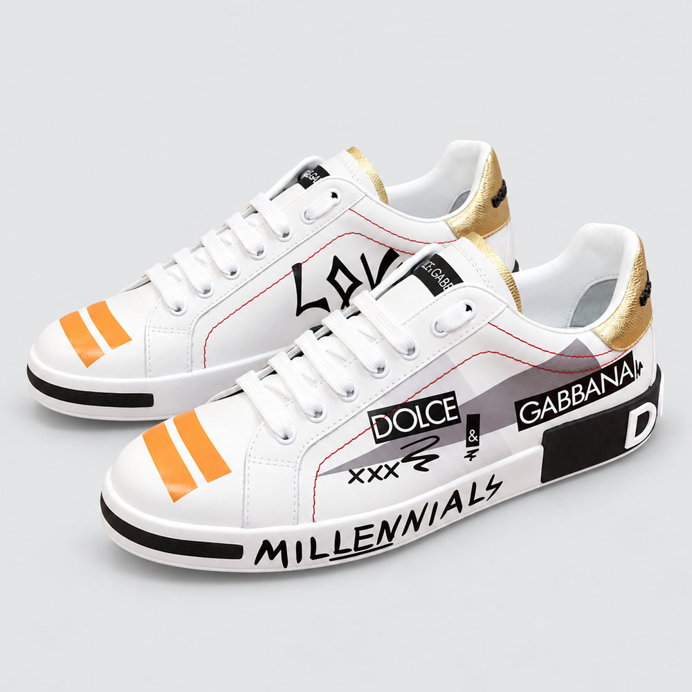 White Leather Casual Sneakers #16 | Men's Streetwear