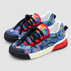 Blue Leather Casual Sneakers #12 | Men's Streetwear