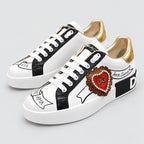 White Leather Casual Sneakers #8 | Men's Streetwear