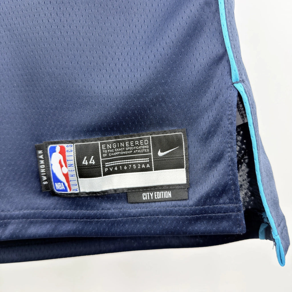 Oklahoma City Thunder 2025-26 city edition basketball jersey close-up of collar and neckline stitching in team colors for basketball fans