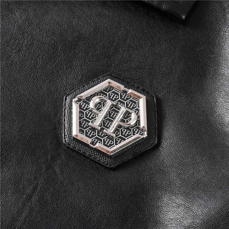 PP Black Leather Jacket #3 | Men's Streetwear