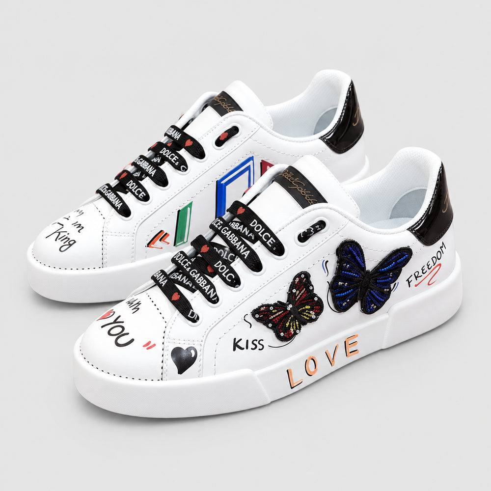 White Leather Casual Sneakers #7 | Men's Streetwear