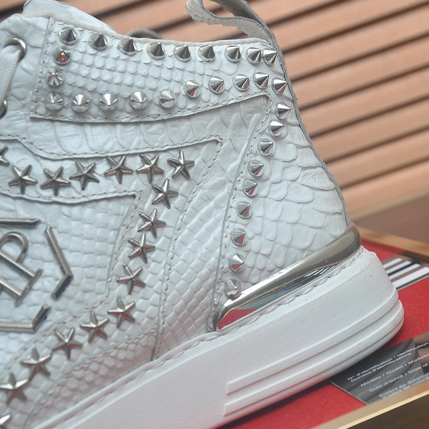 PP White Casual Sneakers #109 | Men's Streetwear