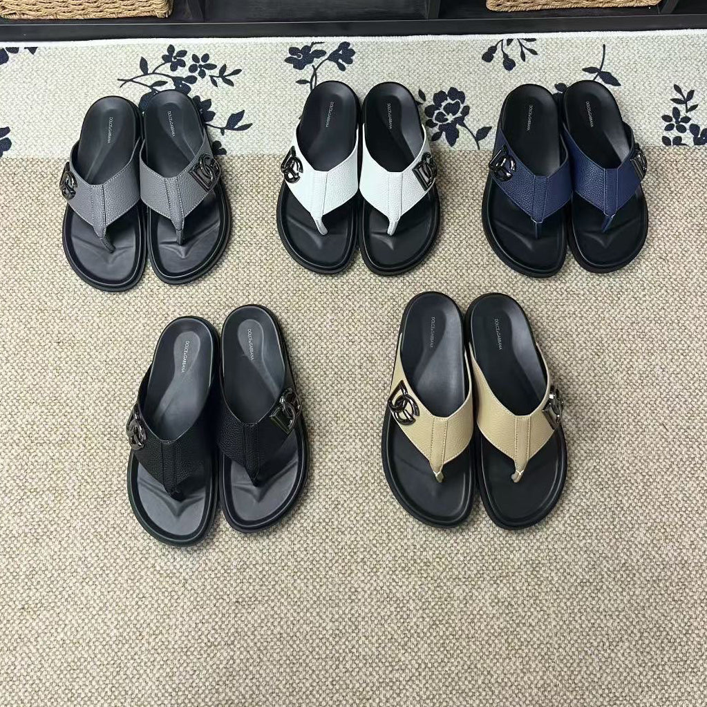 Grey Men's Slides #57 | Men's Streetwear