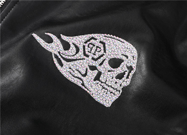 PP Black Leather Jacket #5 | Men's Streetwear