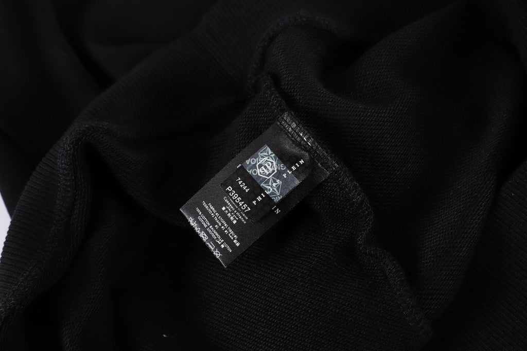 PP Black Cotton Sweatshirt #9027 | Men's Streetwear