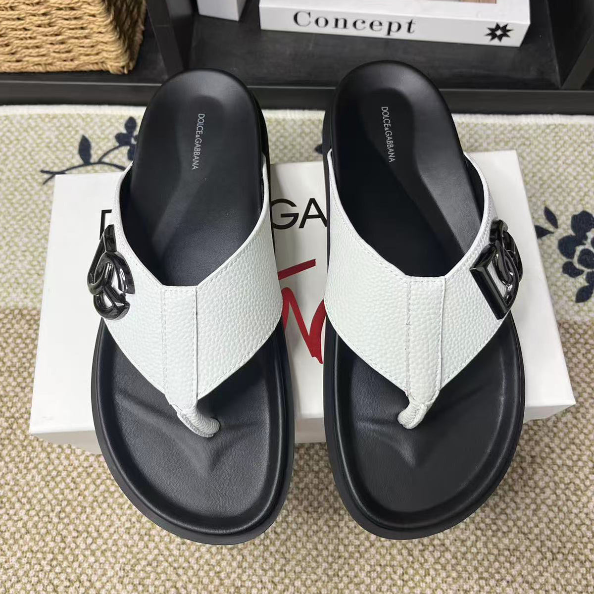 D*G Grey Men's Slides #57 | Men's Streetwear