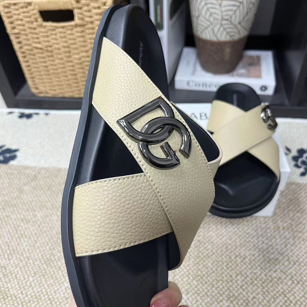 D*G Grey Men's Slides #58 | Men's Streetwear
