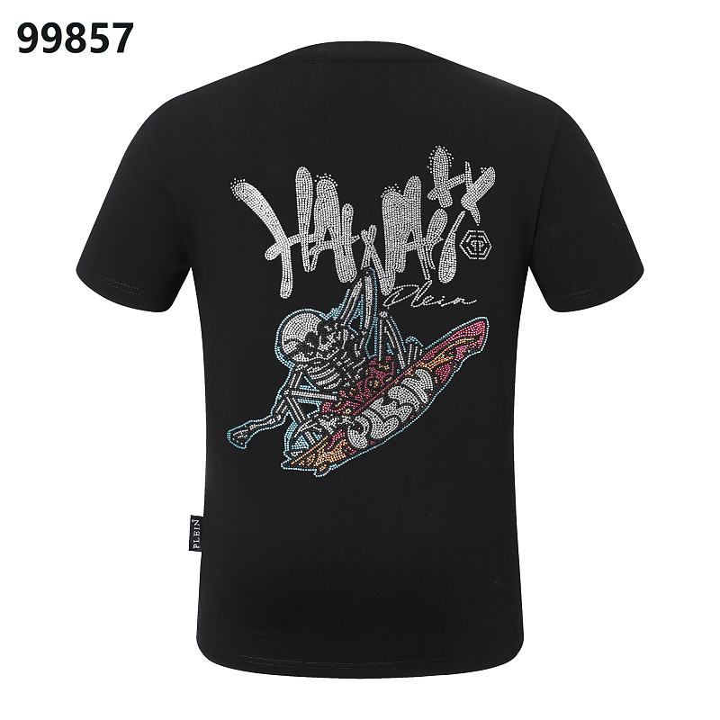 P**P Men's Elite Athlete Logo Streetwear T-Shirt | Black White