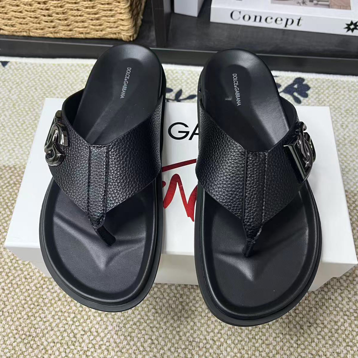 D*G Grey Men's Slides #57 | Men's Streetwear