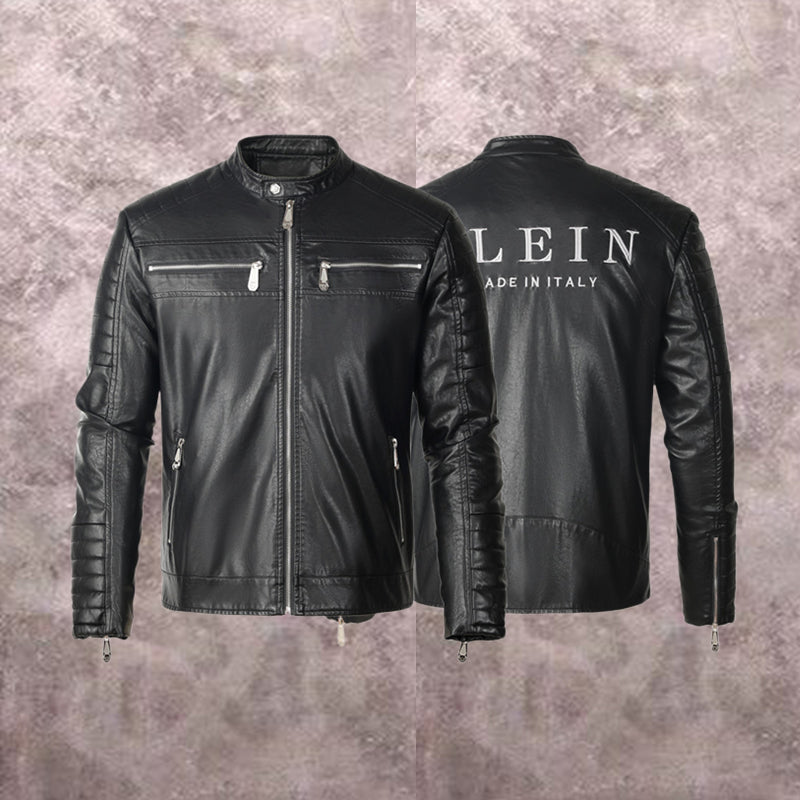 PP Black Leather Jacket #12 – Ref 4659 | Men's Streetwear