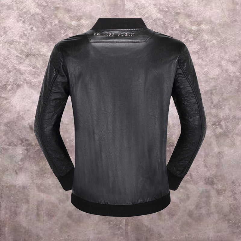 PP Black Leather Jacket #1 | Men's Streetwear