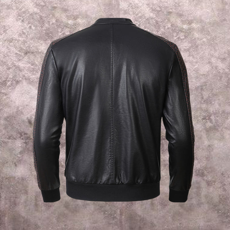 PP Black Leather Jacket #2 | Men's Streetwear