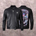 PP Black Leather Jacket #16 | Men's Streetwear