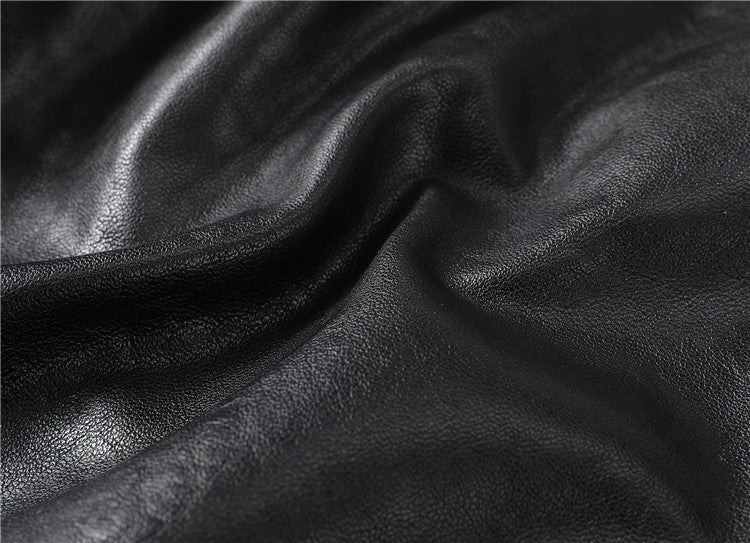 PP Black Skull Leather Bomber Jacket | Men's Streetwear