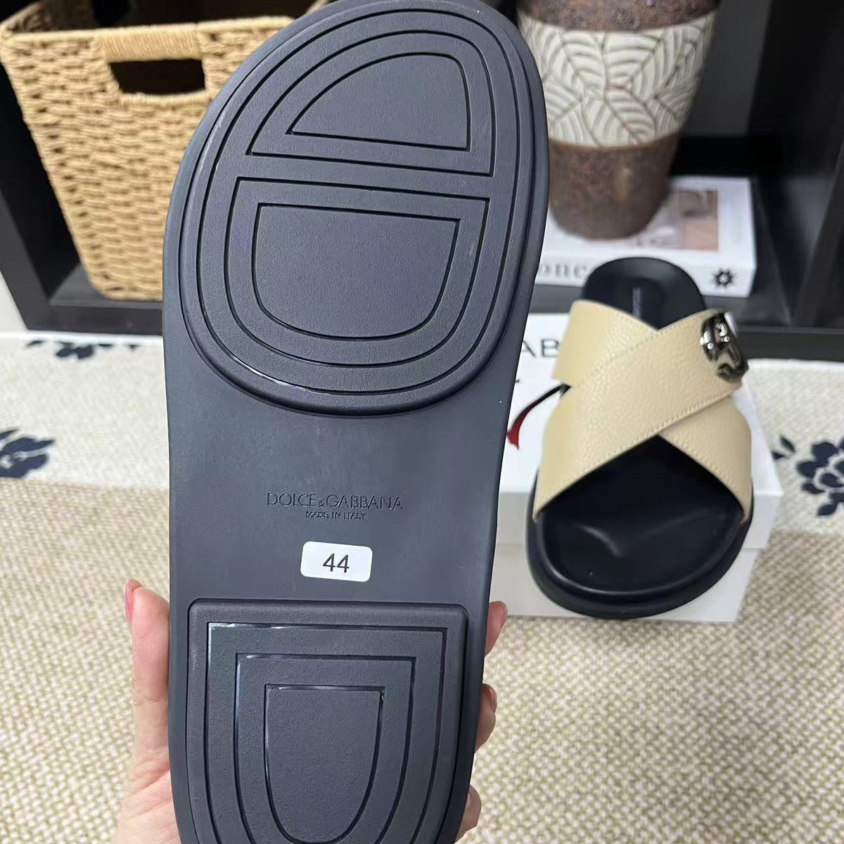 D*G Grey Men's Slides #58 | Men's Streetwear