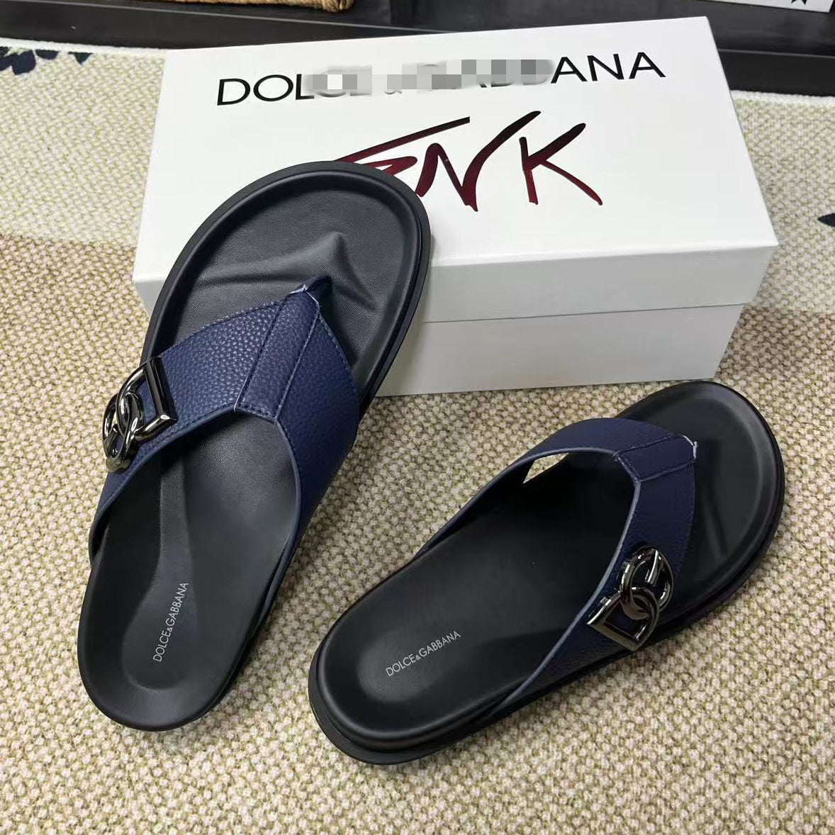 D*G Grey Men's Slides #57 | Men's Streetwear