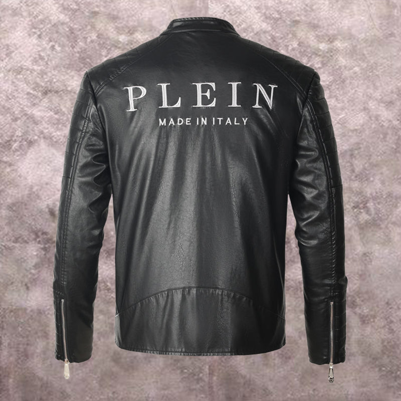 PP Black Leather Jacket #12 – Ref 4659 | Men's Streetwear