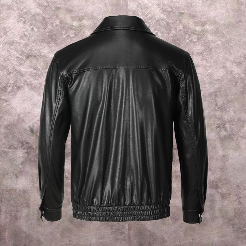PP Black Leather Jacket #3 | Men's Streetwear
