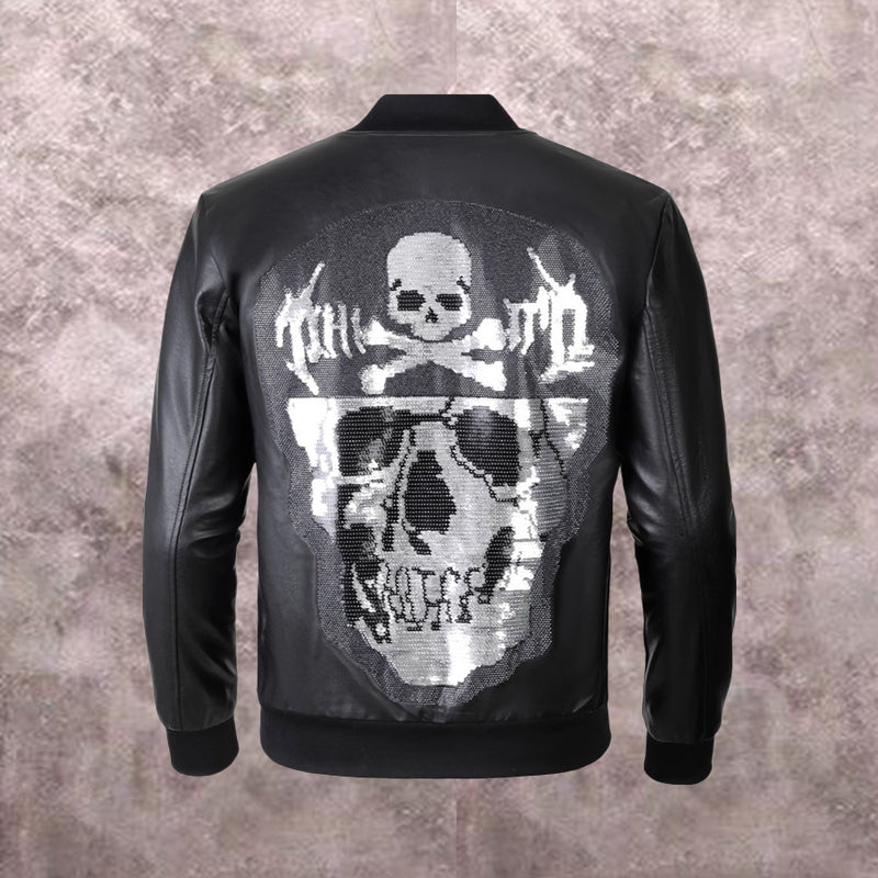 PP Black Leather Jacket #4 | Men's Streetwear