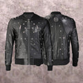 PP Black Leather Jacket #8 | Men's Streetwear