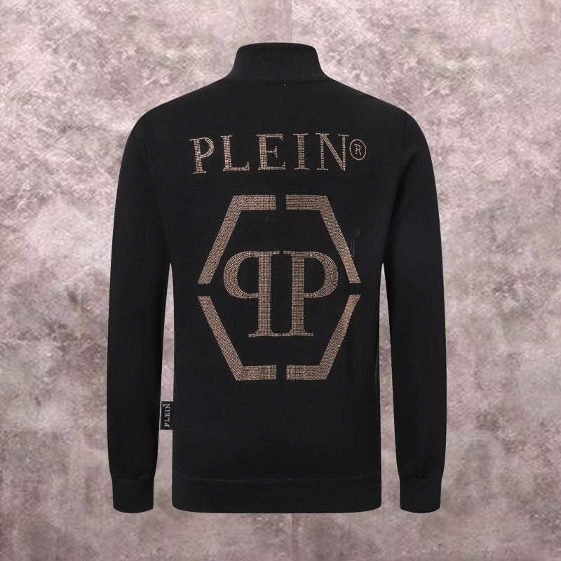 PP Black Cotton Sweatshirt #16 | Men's Streetwear