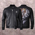 PP Black Leather Jacket #15 | Men's Streetwear
