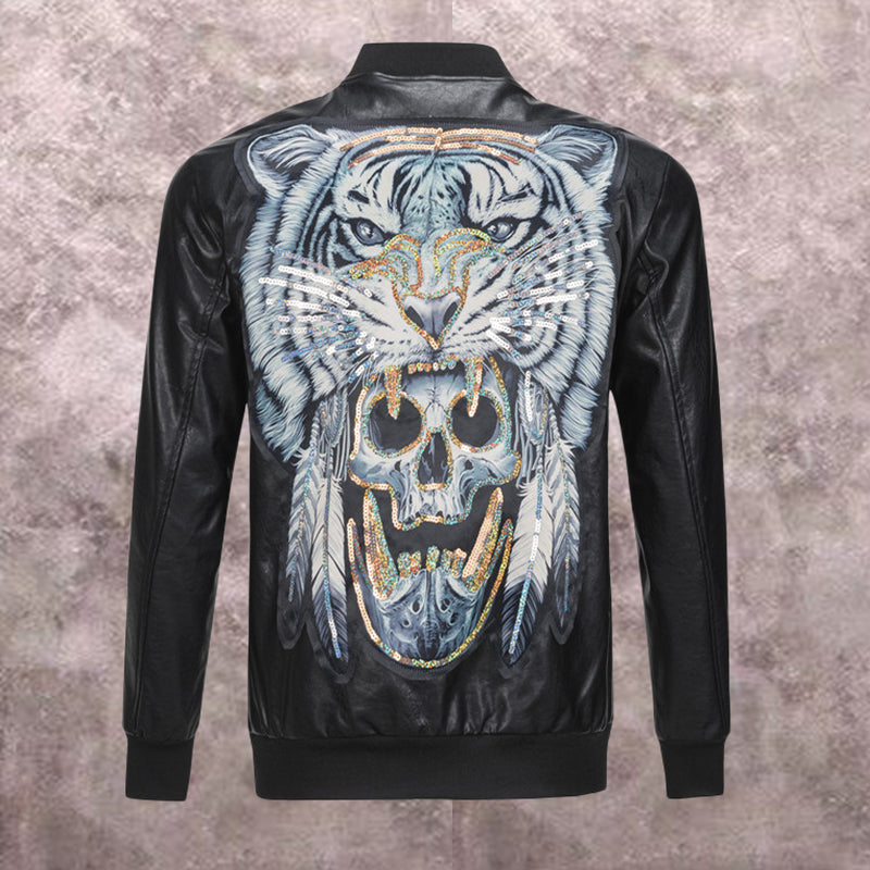 PP Black Leather Jacket #7 | Men's Streetwear
