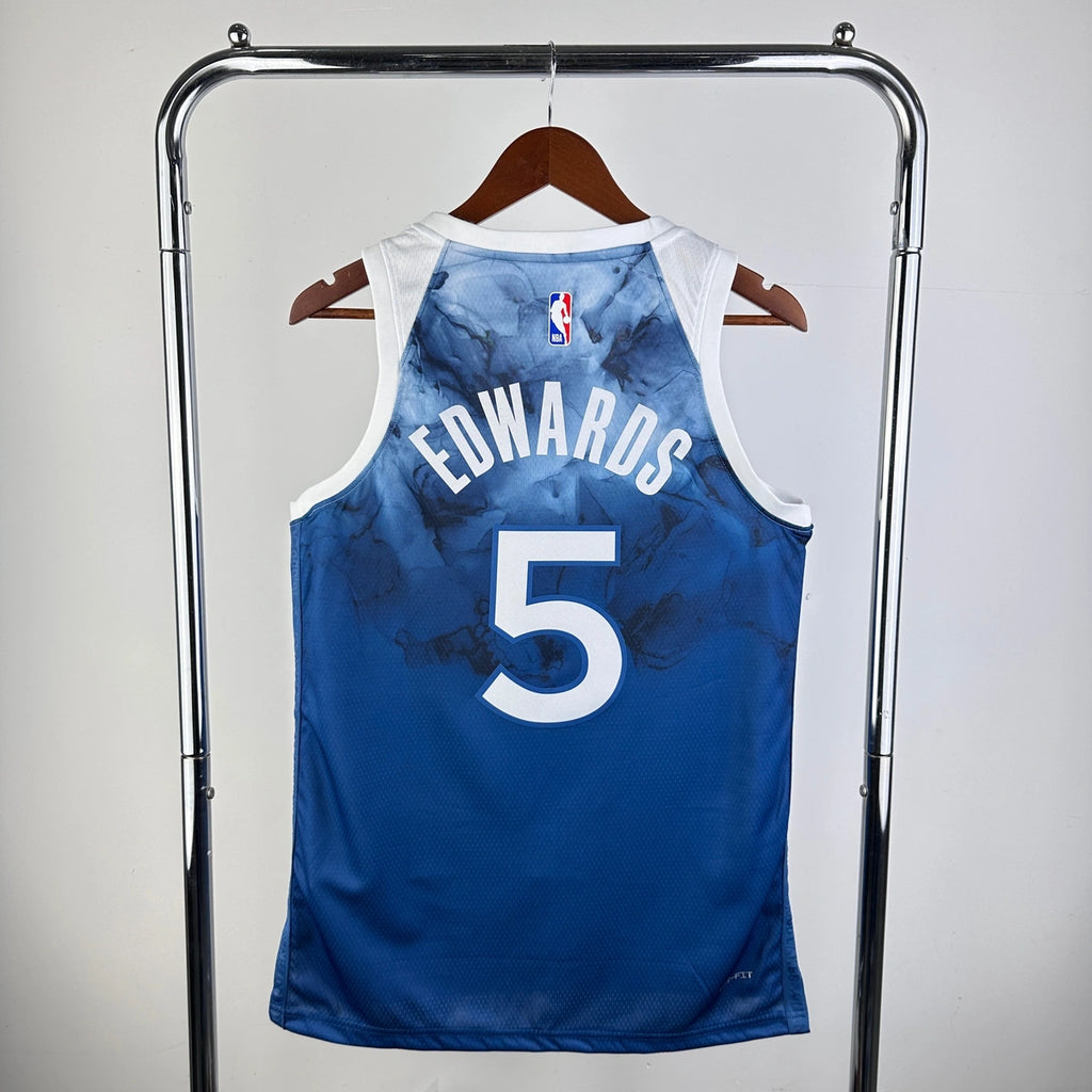 Anthony Edwards Minnesota Timberwolves No.5 City Edition Jersey 2023-24 - View 2