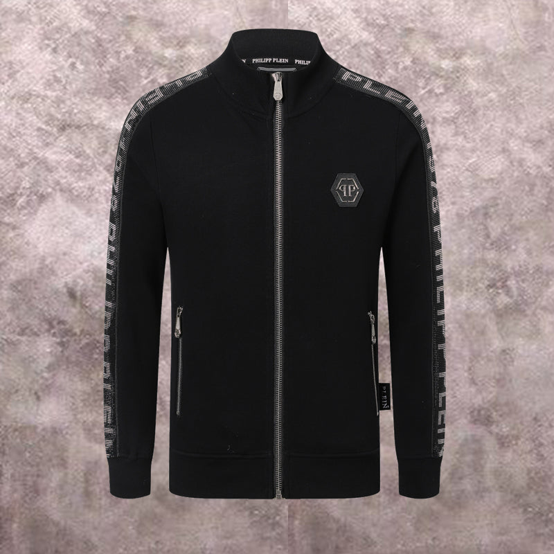 PP Black Cotton Sweatshirt #8 | Men's Streetwear