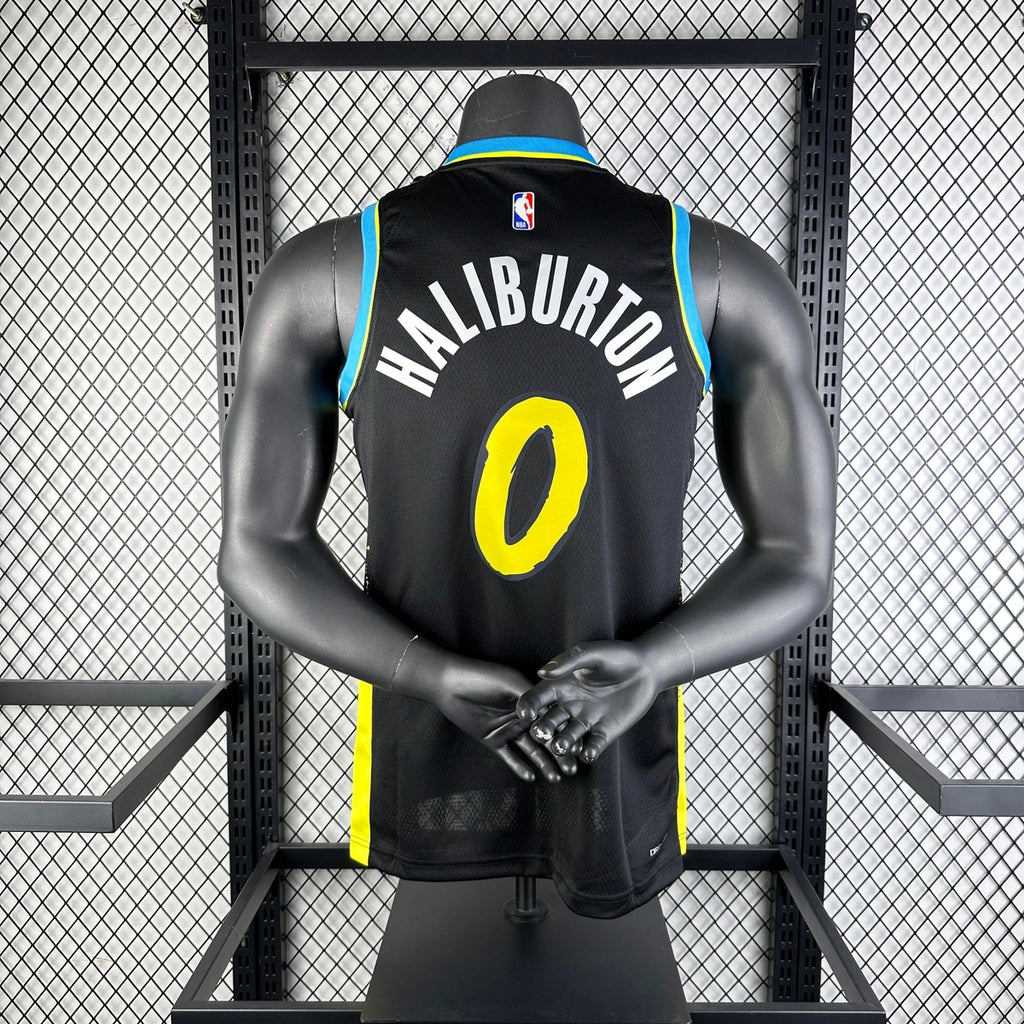 Tyrese Haliburton Indiana Pacers No.0 City Edition Jersey 2023-24 - View 12