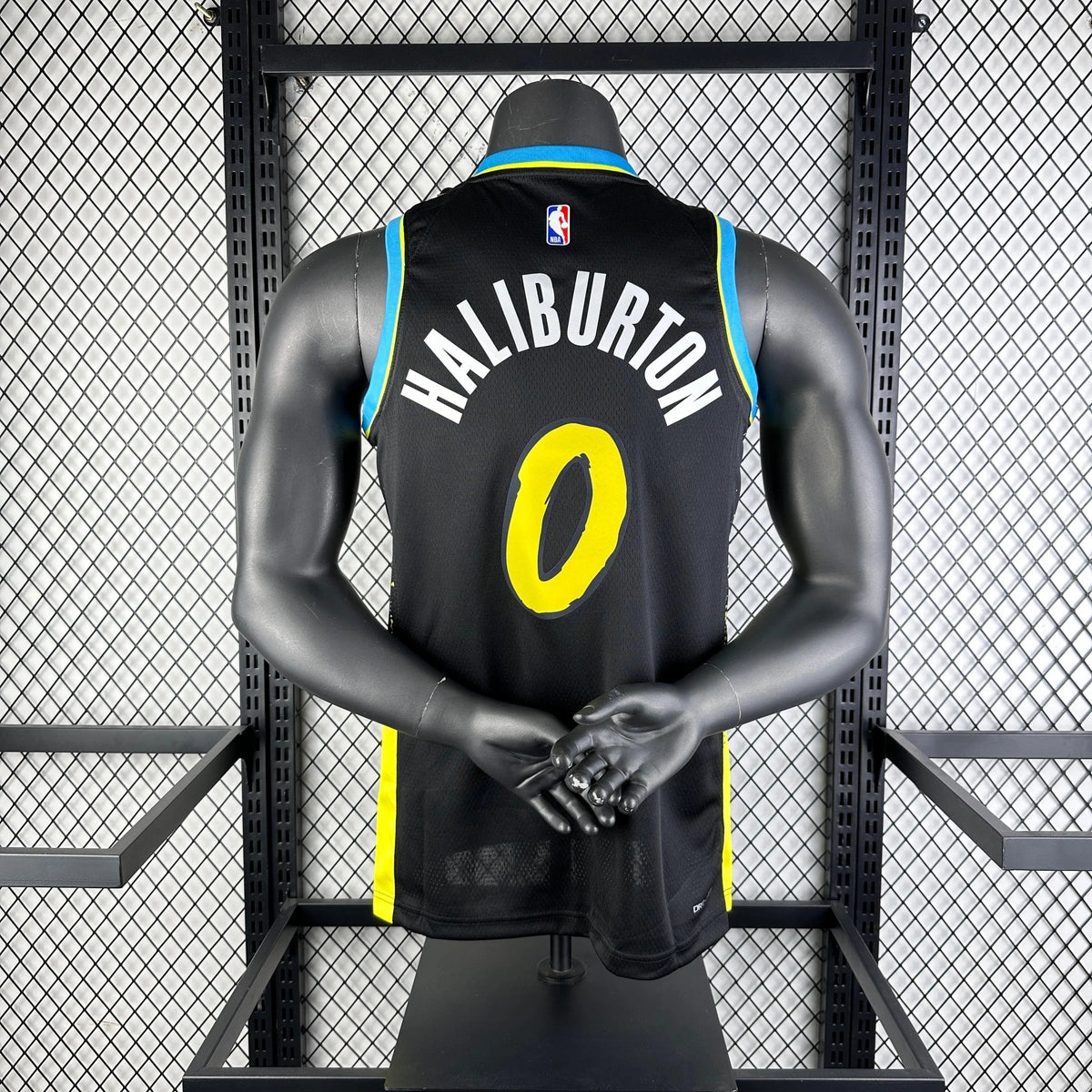 Tyrese Haliburton Indiana Pacers No.0 City Edition Jersey 2023-24 - View 12