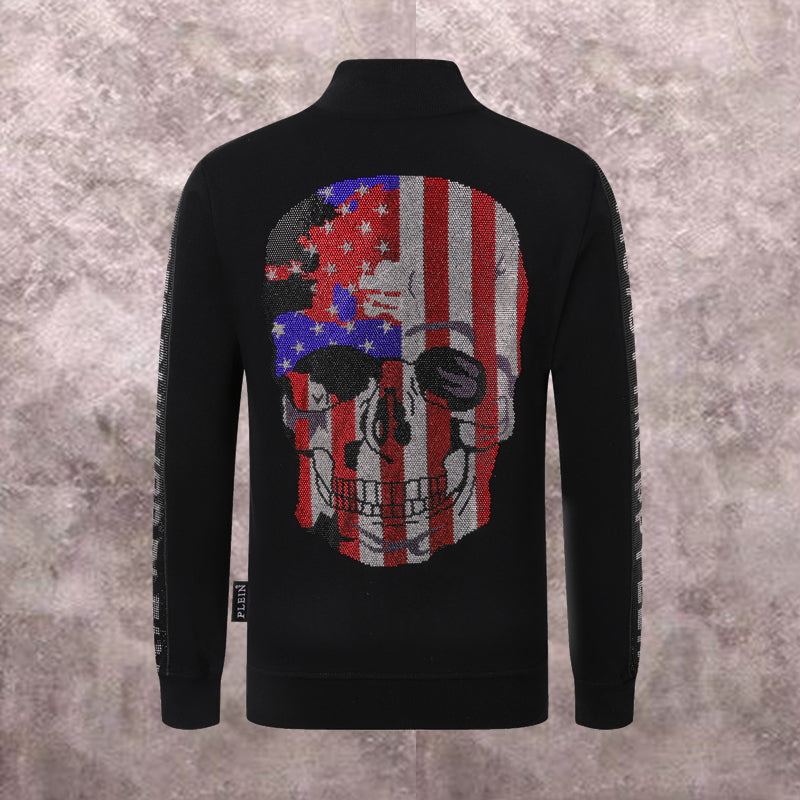 PP Black Cotton Sweatshirt #8 | Men's Streetwear