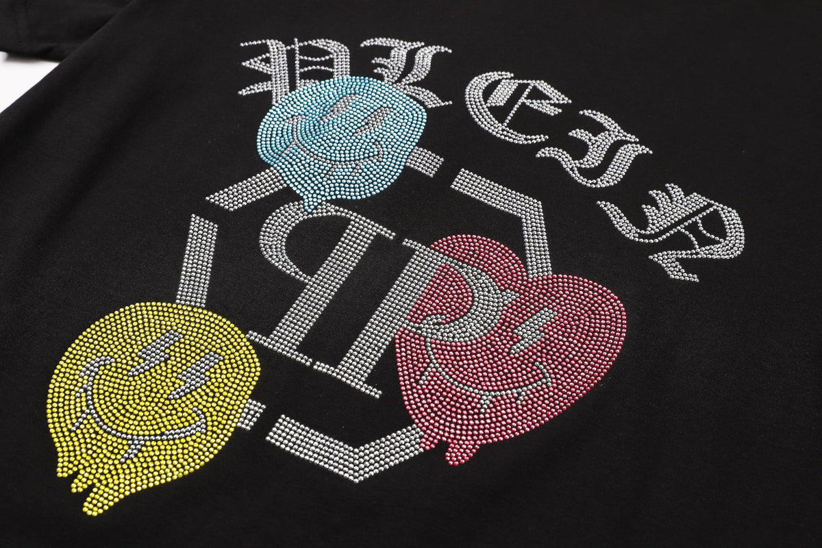 PP Men's Black Streetwear Cotton T-Shirt #71