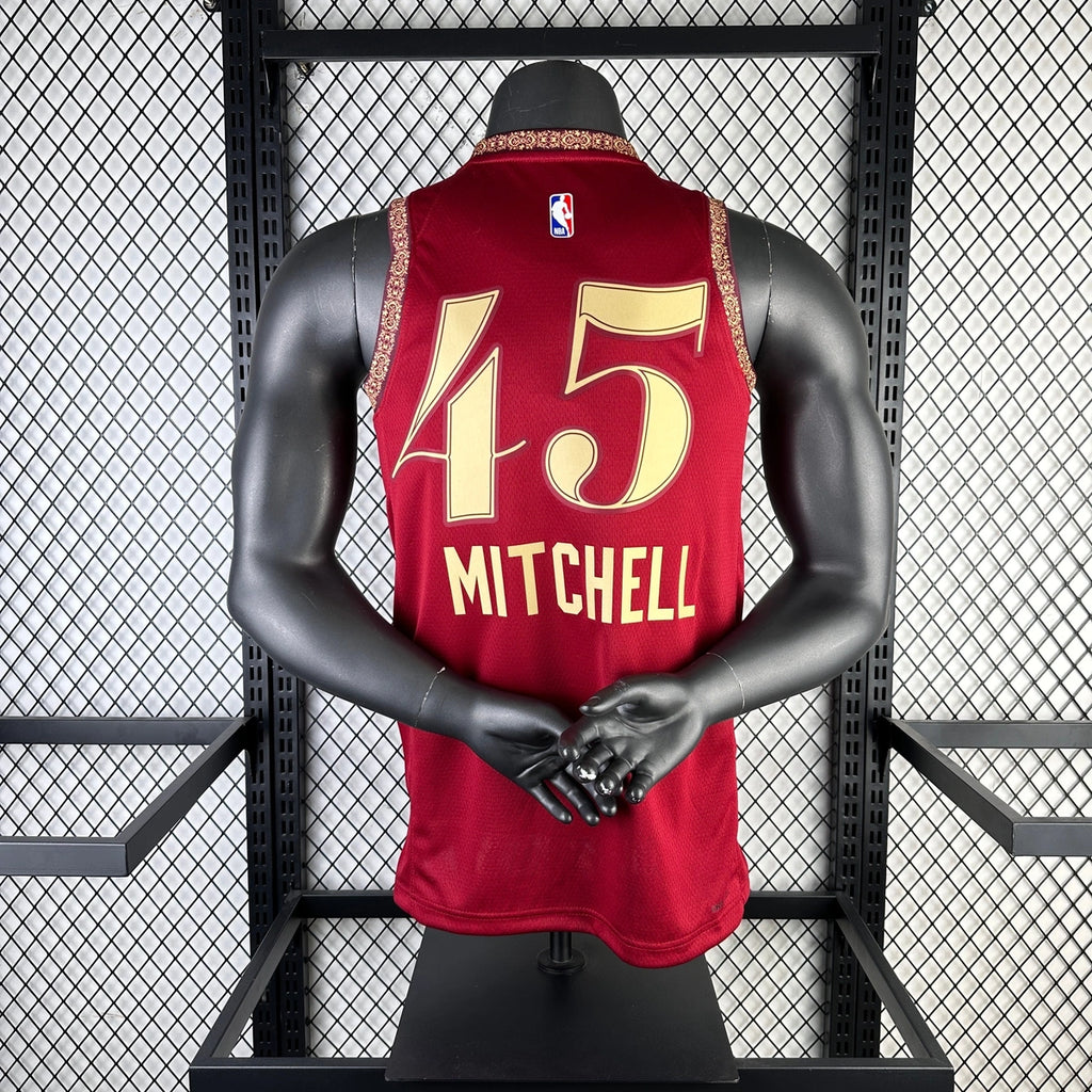 Donovan Mitchell Cleveland Cavaliers No.45 City Edition Jersey 2023-24 - View 3
